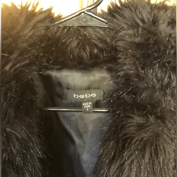 bebe faux fur  crop jacket - Picture 5 of 11